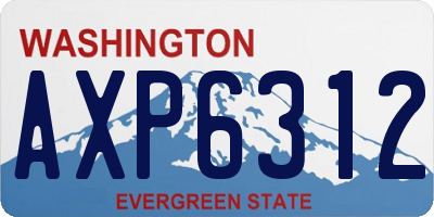 WA license plate AXP6312