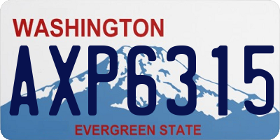 WA license plate AXP6315