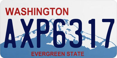 WA license plate AXP6317
