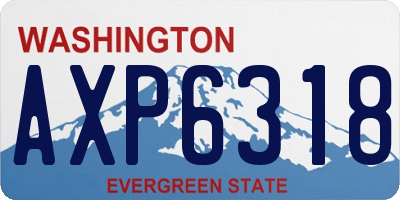 WA license plate AXP6318