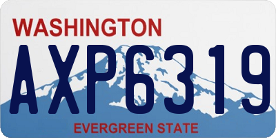WA license plate AXP6319