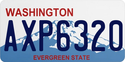 WA license plate AXP6320