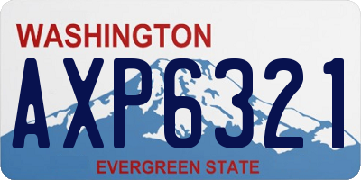 WA license plate AXP6321