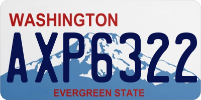 WA license plate AXP6322