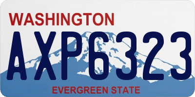 WA license plate AXP6323