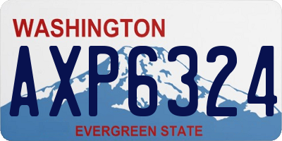 WA license plate AXP6324