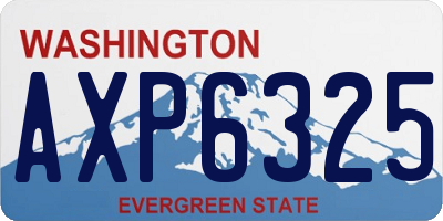 WA license plate AXP6325