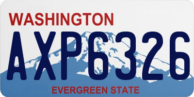 WA license plate AXP6326