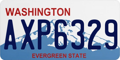 WA license plate AXP6329