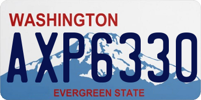 WA license plate AXP6330