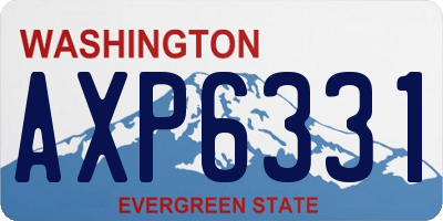 WA license plate AXP6331