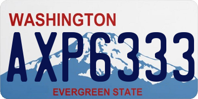WA license plate AXP6333