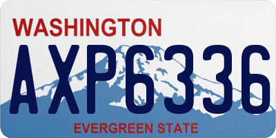 WA license plate AXP6336