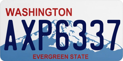 WA license plate AXP6337