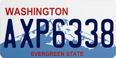 WA license plate AXP6338