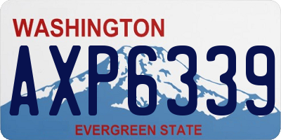 WA license plate AXP6339