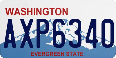 WA license plate AXP6340