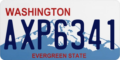 WA license plate AXP6341