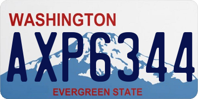WA license plate AXP6344