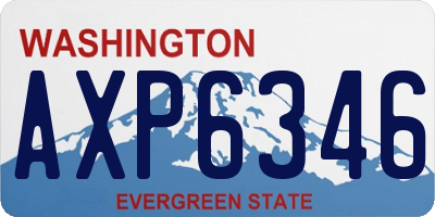 WA license plate AXP6346