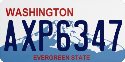 WA license plate AXP6347