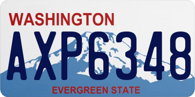 WA license plate AXP6348
