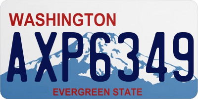 WA license plate AXP6349