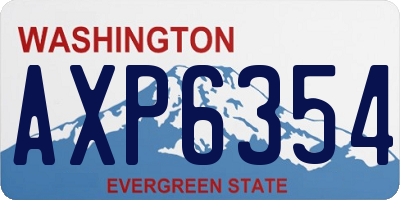 WA license plate AXP6354