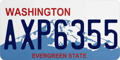 WA license plate AXP6355