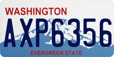 WA license plate AXP6356