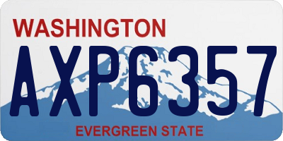 WA license plate AXP6357