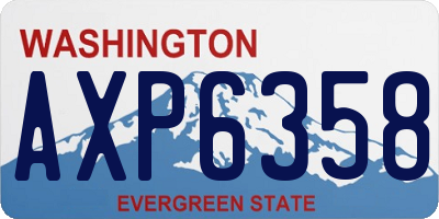 WA license plate AXP6358