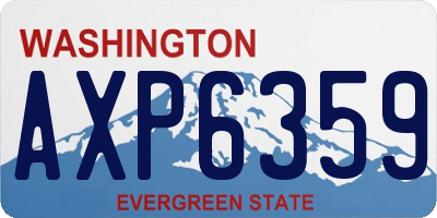 WA license plate AXP6359