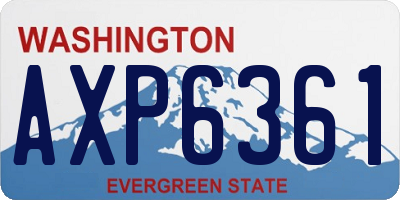 WA license plate AXP6361