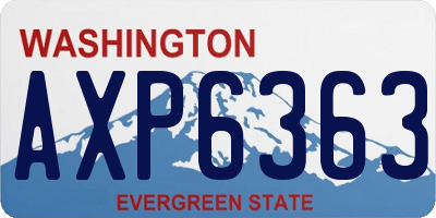 WA license plate AXP6363