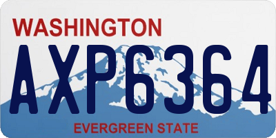 WA license plate AXP6364