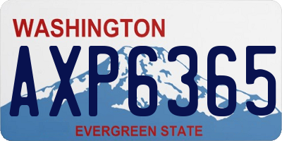 WA license plate AXP6365