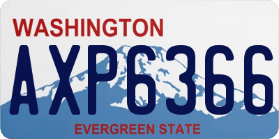 WA license plate AXP6366