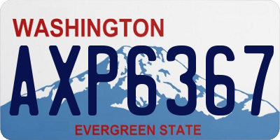 WA license plate AXP6367