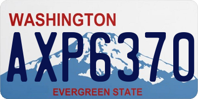 WA license plate AXP6370