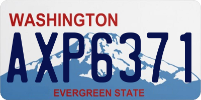 WA license plate AXP6371