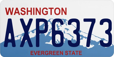 WA license plate AXP6373