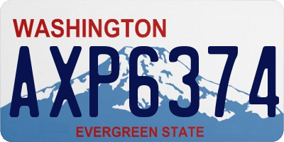 WA license plate AXP6374