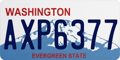 WA license plate AXP6377