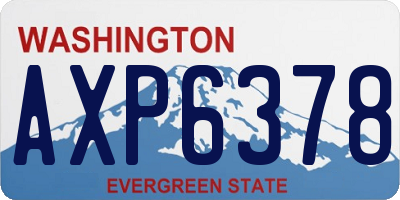 WA license plate AXP6378