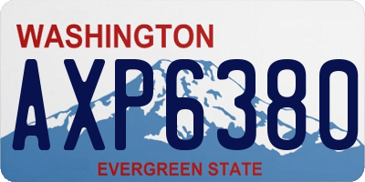 WA license plate AXP6380