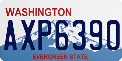 WA license plate AXP6390