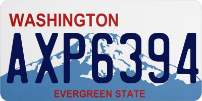 WA license plate AXP6394