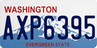 WA license plate AXP6395