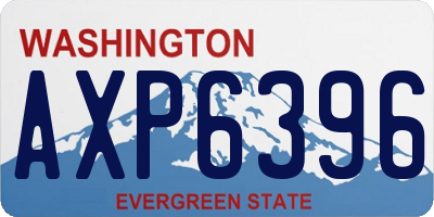 WA license plate AXP6396